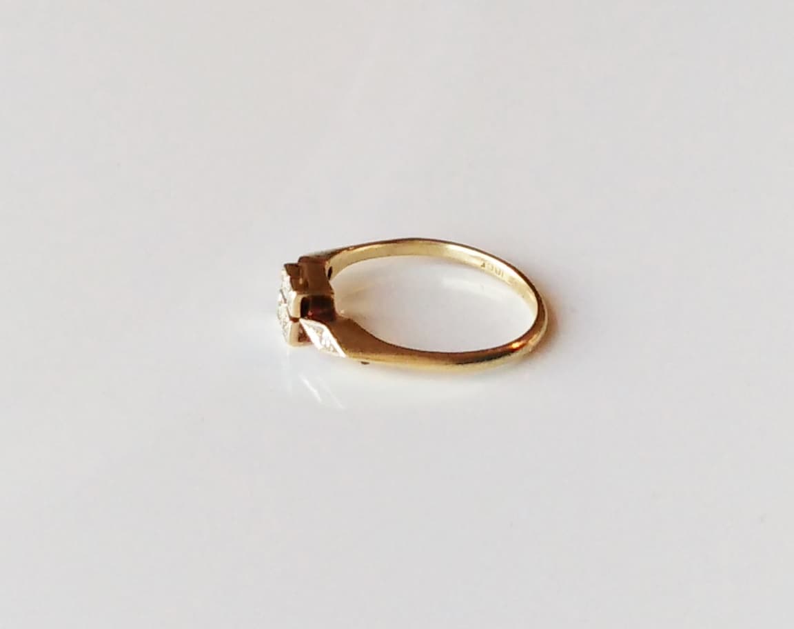 18ct, Platinum Art Deco Diamond Ring